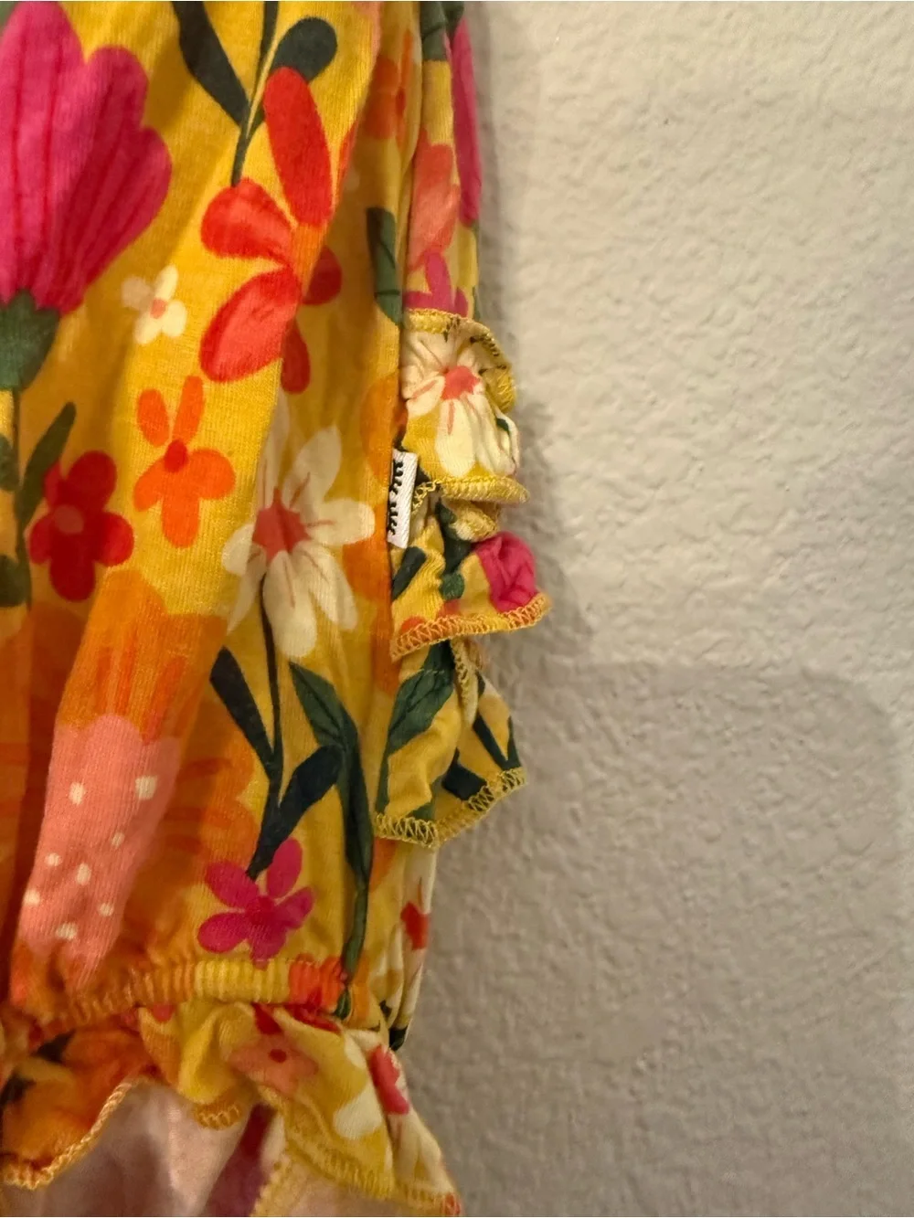 Little Sleepies Yellow Floral Ruffle One-Piece Bodysuit